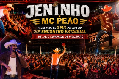 Imagem da notícia Jeninho MC Peão reúne mais de 2 mil pessoas no Encontro Estadual de Laço Comprido de Figueirão